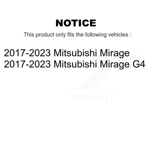 Rear Brake Drums Pair For 2017-2023 Mitsubishi Mirage G4